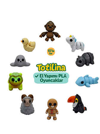 10'lu set (goril unicorn hipopotam köpek balığı tukan kuşu…)