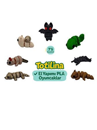 7'li set (yarasa bukalemun kedi ejderha köpek su samuru salyangoz…)
