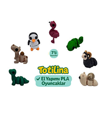 7'li set (flamingo bukalemun koç salyangoz dinozor deve penguen…)
