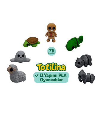 7'li set (kurabiye adam bukalemun hipopotam fil koyun fok…)