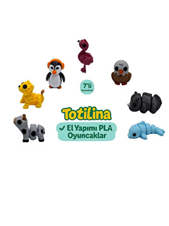 7'li set (flamingo kartal gergedan yunus inek puma penguen…)