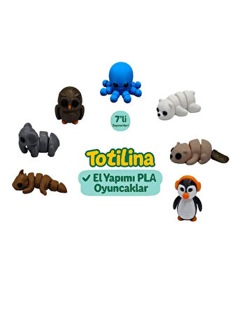7'li set (ahtapot ayı su samuru penguen ejderha fil baykuş…)