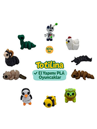 10'lu set (voodoo tavuk kedi ejderha aslan arı penguen su samuru…)