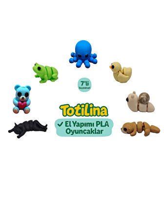 7'li set (ahtapot ördek salyangoz su samuru kedi ayı kurbağa…)