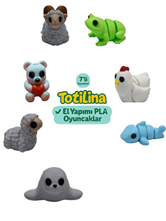 7'li set (koç kurbağa tavuk köpek balığı fok koyun ayı…)