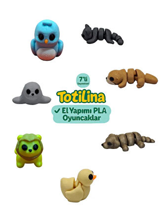 7'li set (kedi su samuru köpek ördek aslan fok kuş…)