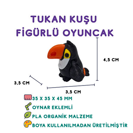 7'li set (tukan kuşu fok su samuru tırtıl ejderha örümcek yarasa…)