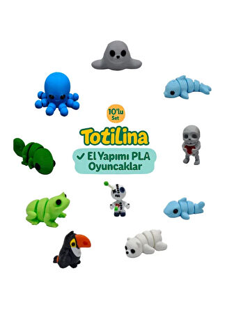 10'lu set (fok yunus iskelet köpek balığı ayı voodoo tukan kuşu…)