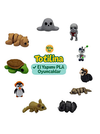 10'lu set (fok iskelet voodoo koç köpek gergedan fare penguen…)
