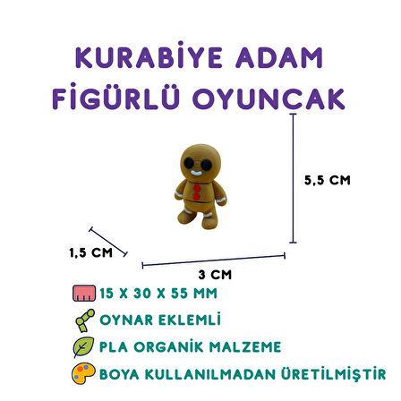 7'li set (kurabiye adam kaplumbağa köpek hipopotam ejderha karga…)