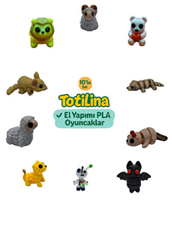 10'lu set (koç ayı köpek su samuru yarasa voodoo puma koyun fare…)