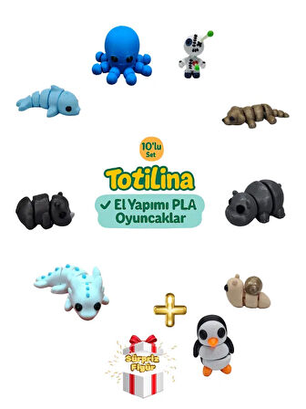 10'lu set (voodoo köpek hipopotam salyangoz penguen aksolotl…)