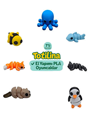 7'li set (ahtapot köpek balığı kedi penguen su samuru tilki arı…)