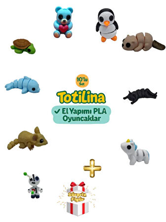 10'lu set (penguen su samuru kedi unicorn voodoo fare yunus…)
