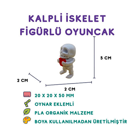 7'li set (penguen hindi bukalemun yarasa astronot iskelet aksolotl…)