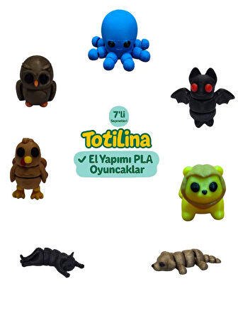 7'li set (ahtapot yarasa aslan köpek kedi hindi baykuş…)