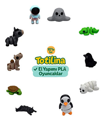 10'lu set (fok timsah karga ayı penguen kedi kaplumbağa deve…)