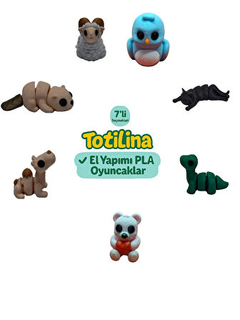 7'li set (kuş kedi dinozor ayı deve su samuru koç…)