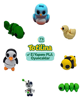 7'li set (kuş ördek arı tırtıl voodoo penguen bukalemun…)