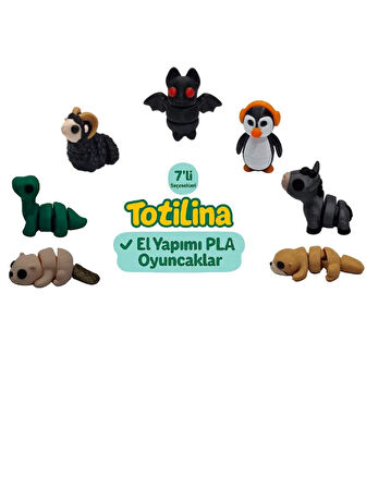 7'li set (yarasa penguen eşek su samuru dinozor koç…)