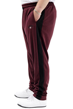 Mode XL Erkek Büyük Beden Eşofman Altı Cepli İnterlok GARNILI 24518 Mürdüm