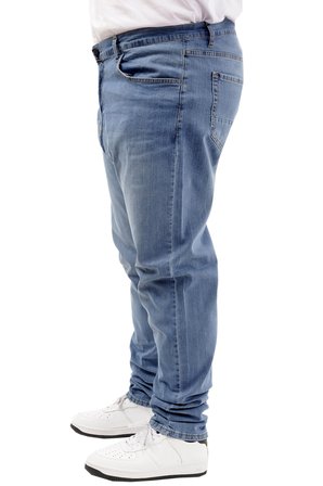 Mode XL Büyük Beden Erkek Kot Pantolon Klasik NEPTUN 24900 Açık Mavi