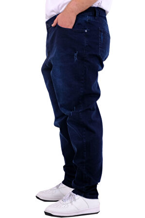 Mode XL Büyük Beden Erkek Klasik Kot Pantolon MARK 21920d Lacivert