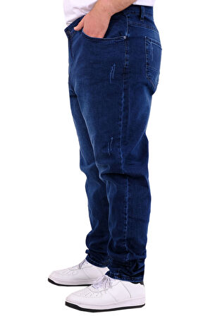 Mode XL Büyük Beden Erkek Klasik Kot Pantolon MARK 21920d Mavi