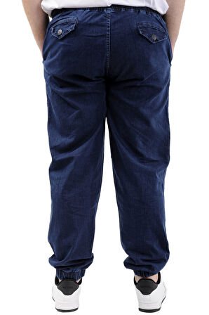 Mode XL Büyük Beden Erkek Pantolon Kot Jogger Lastikli Paça TORONTO 23916 Lacivert