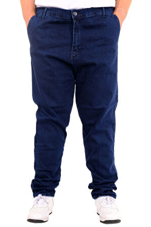 Mode XL Büyük Beden Erkek Kot Pantolon Yan Cep CHINO 18880 Mavi