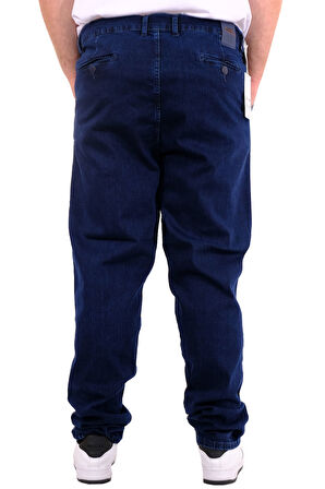 Mode XL Büyük Beden Erkek Kot Pantolon Yan Cep CHINO 18880 Mavi