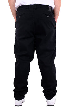 Mode XL Büyük Beden Erkek Kot Pantolon Yan Cep CHINO 18880 Siyah