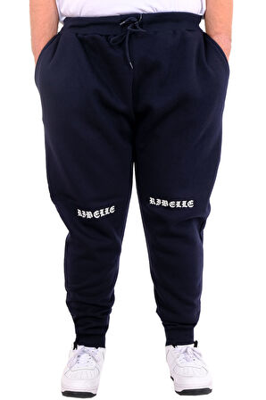 Mode XL Büyük Beden Erkek Eşofman Altı 3 İplik Dar Paça 24520 Lacivert