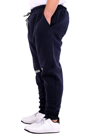 Mode XL Büyük Beden Erkek Eşofman Altı 3 İplik Dar Paça 24520 Lacivert