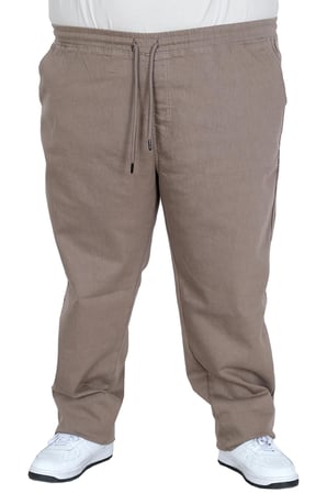 Mode XL Erkek Büyük Beden Gabardin Jogger Pantolon Düz Paça 21929 BEJ