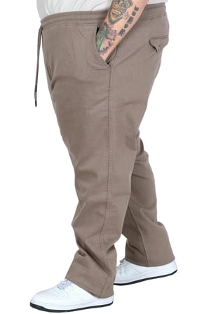 Mode XL Erkek Büyük Beden Gabardin Jogger Pantolon Düz Paça 21929 BEJ