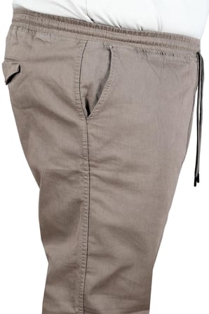 Mode XL Erkek Büyük Beden Gabardin Jogger Pantolon Düz Paça 21929 BEJ