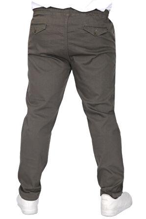 Mode XL Büyük Beden Erkek Pantolon Gabardin Düz Paça Jogger Everest 21929 Haki