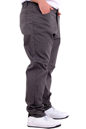 Mode XL Büyük Beden Erkek Gabardin 5Cep Doga Classic 22920 Antrasit