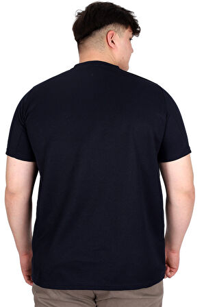 Mode XL Büyük Beden Erkek Tişört Baskılı BROOKLYN WAFFLE U25002 Lacivert