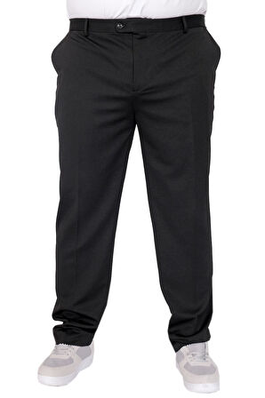 Mode XL Büyük Beden Erkek Kumaş Pantolon Tintin 21027 Siyah