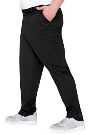 Mode XL Büyük Beden Erkek Kumaş Pantolon Tintin 21027 Siyah