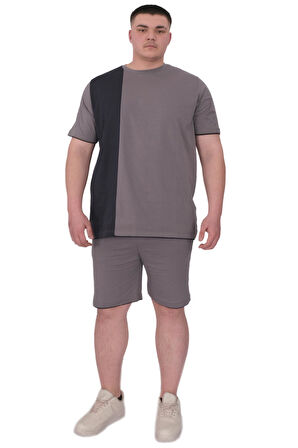 Mode XL Büyük Beden Erkek Kapri Suprem MD08 22135 Füme