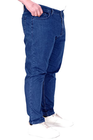 Mode XL Büyük Beden Erkek Pantolon Kot Klasik 21920 Indigo