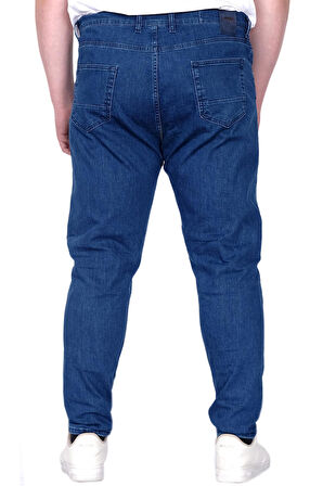 Mode XL Büyük Beden Erkek Pantolon Kot Klasik 21920 Indigo