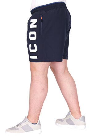 Mode XL Büyük Beden Erkek Deniz Şortu ICON U25402 Lacivert