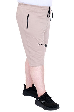 Mode XL Büyük Beden Erkek Şort 2 İplik Parçalı U25504 Gri