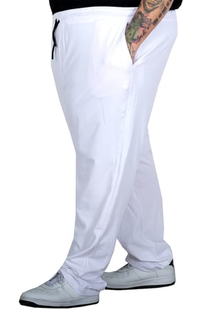 Mode XL Büyük Beden Erkek Jogger Pantolon Düz Platin Jakar 24913 BEYAZ