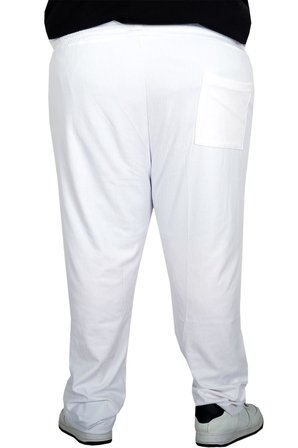 Mode XL Büyük Beden Erkek Jogger Pantolon Düz Platin Jakar 24913 BEYAZ