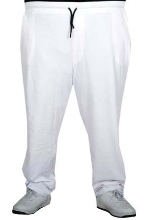Mode XL Büyük Beden Erkek Jogger Pantolon Düz Platin Jakar 24913 BEYAZ